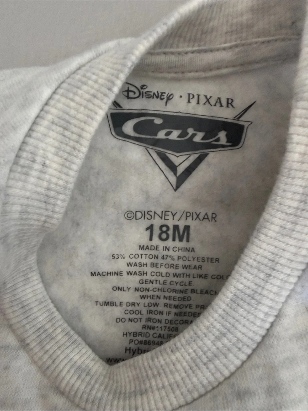 Disney - Lighting McQueen Sweatshirt. Size 18 mos. NWT.
